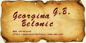 Georgina Belonić vizit kartica